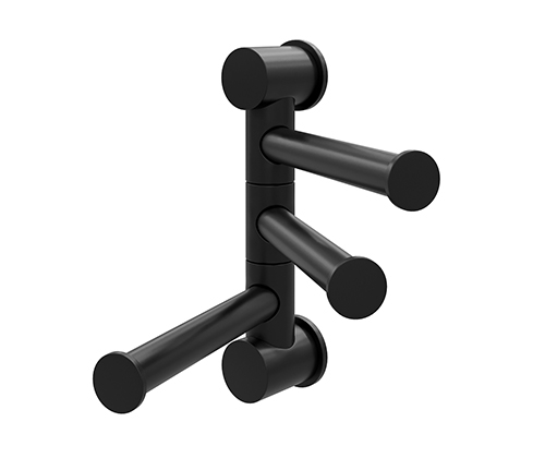 K-1053BLACK Handtuchhaken 3-armig