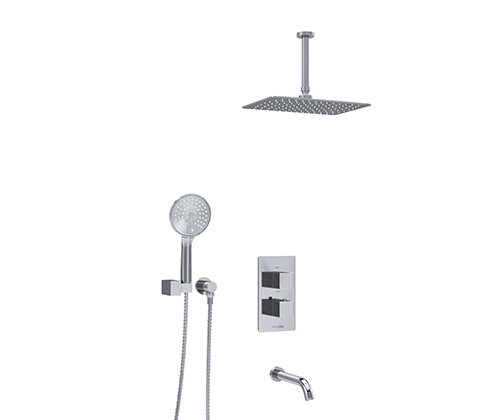 A171568 Thermo Einbau-Badewannenset mit Kopfbrause, Duschkopf und Auslauf