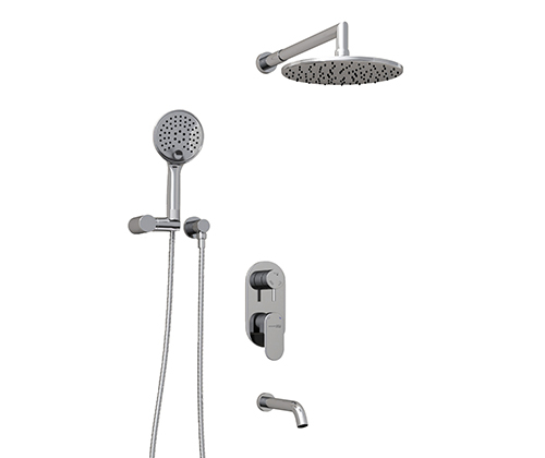 A175819 Einbau-Badewannenset mit Kopfbrause, Duschkopf und Auslauf