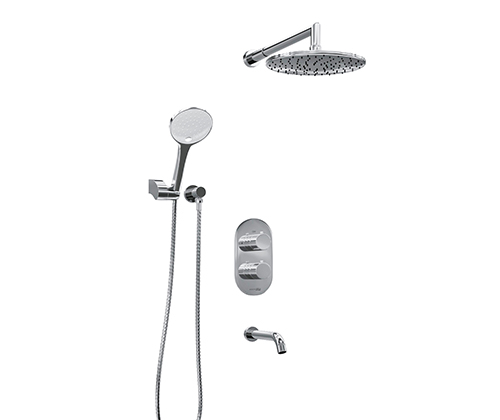 A174819 Thermo Einbau-Badewannenset mit Kopfbrause, Duschkopf und Auslauf