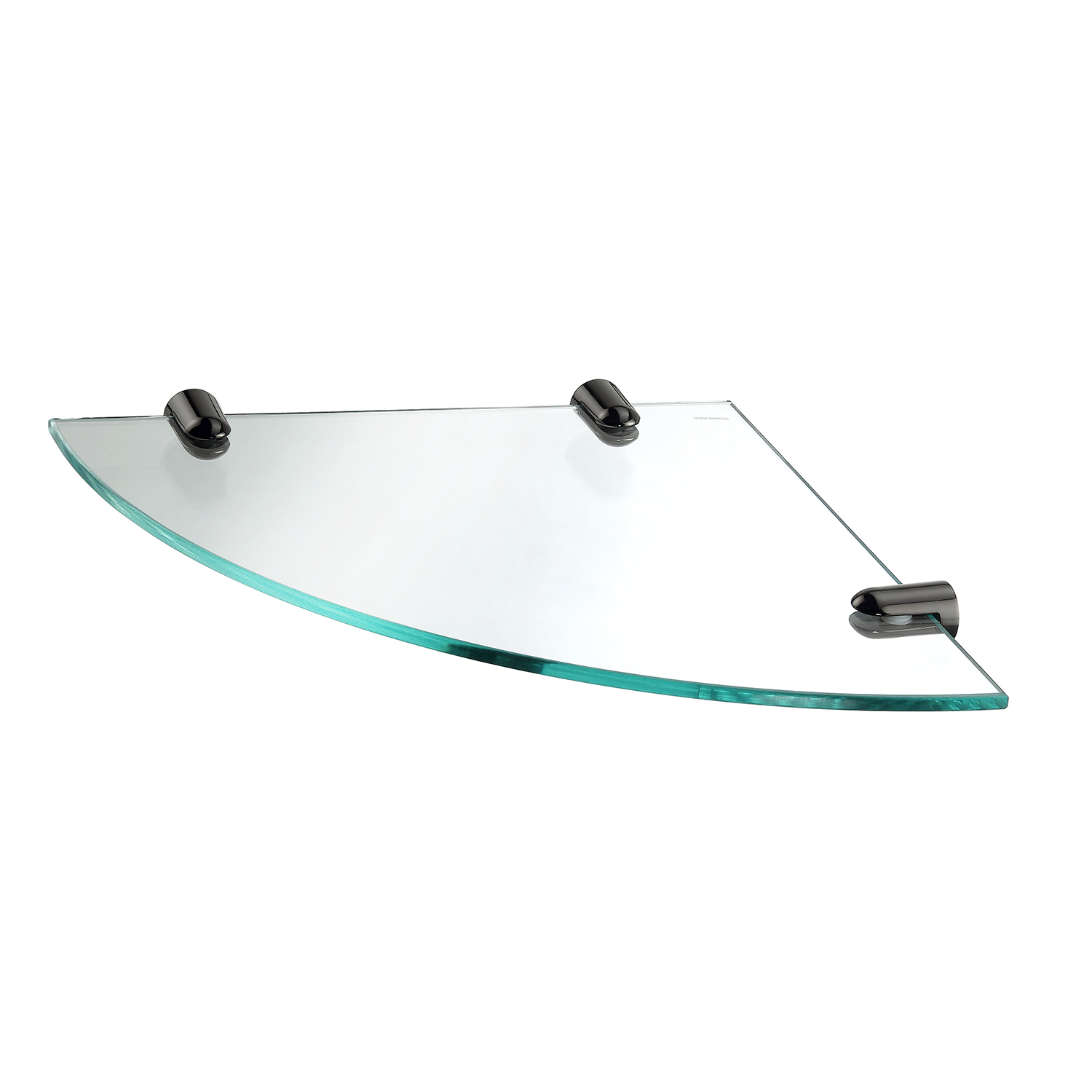 K-533POLISHED BLACK Eckregal aus Glas