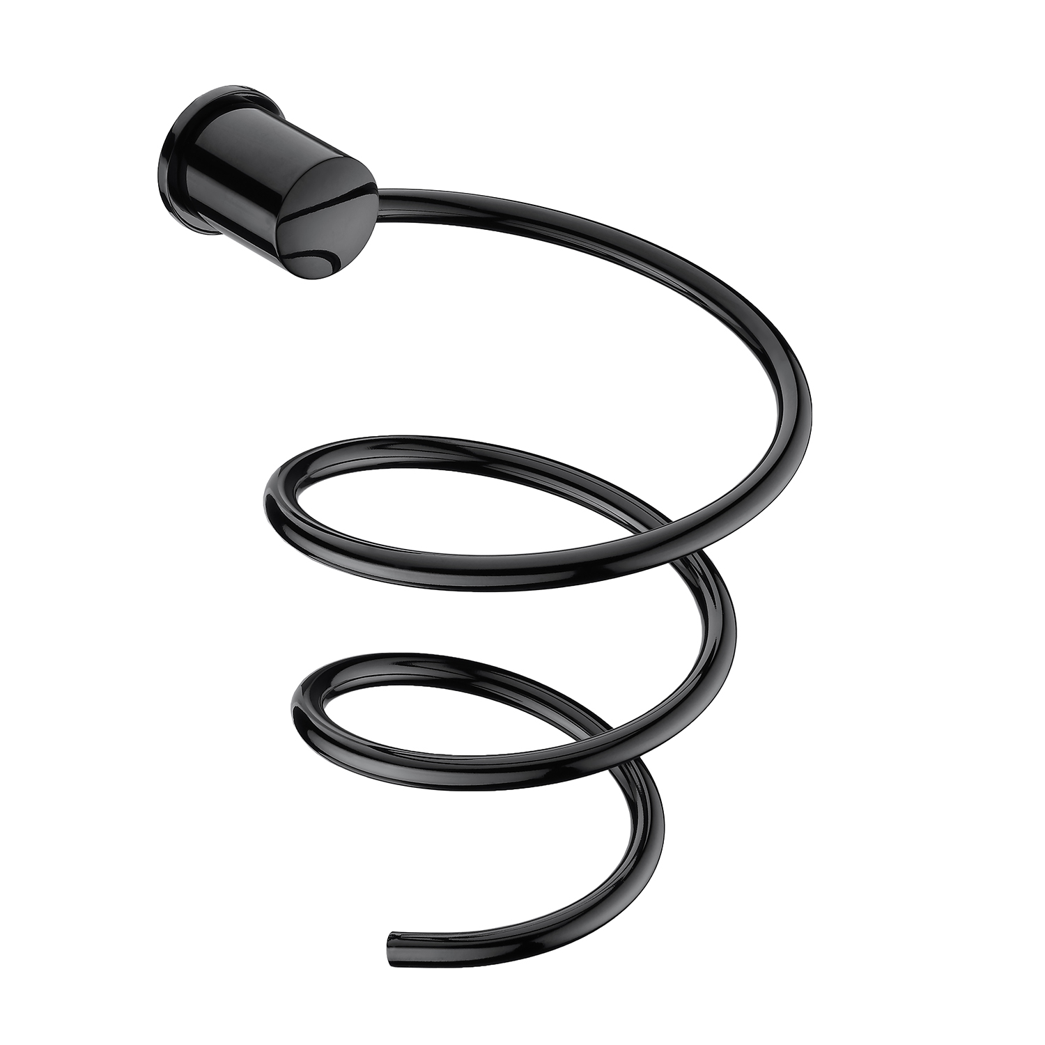 K-1080POLISHED BLACK Haartrocknerhalter