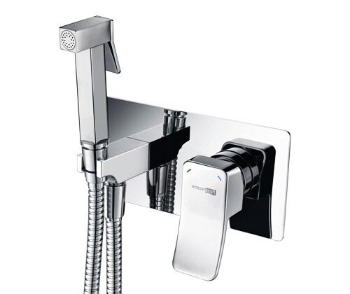 Aller 10638 Einhand-Brausemischbatterie für Unterputzmontage mit Bidet Brause