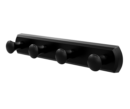 K-1074BLACK Hakenleiste Mit 4 Haken